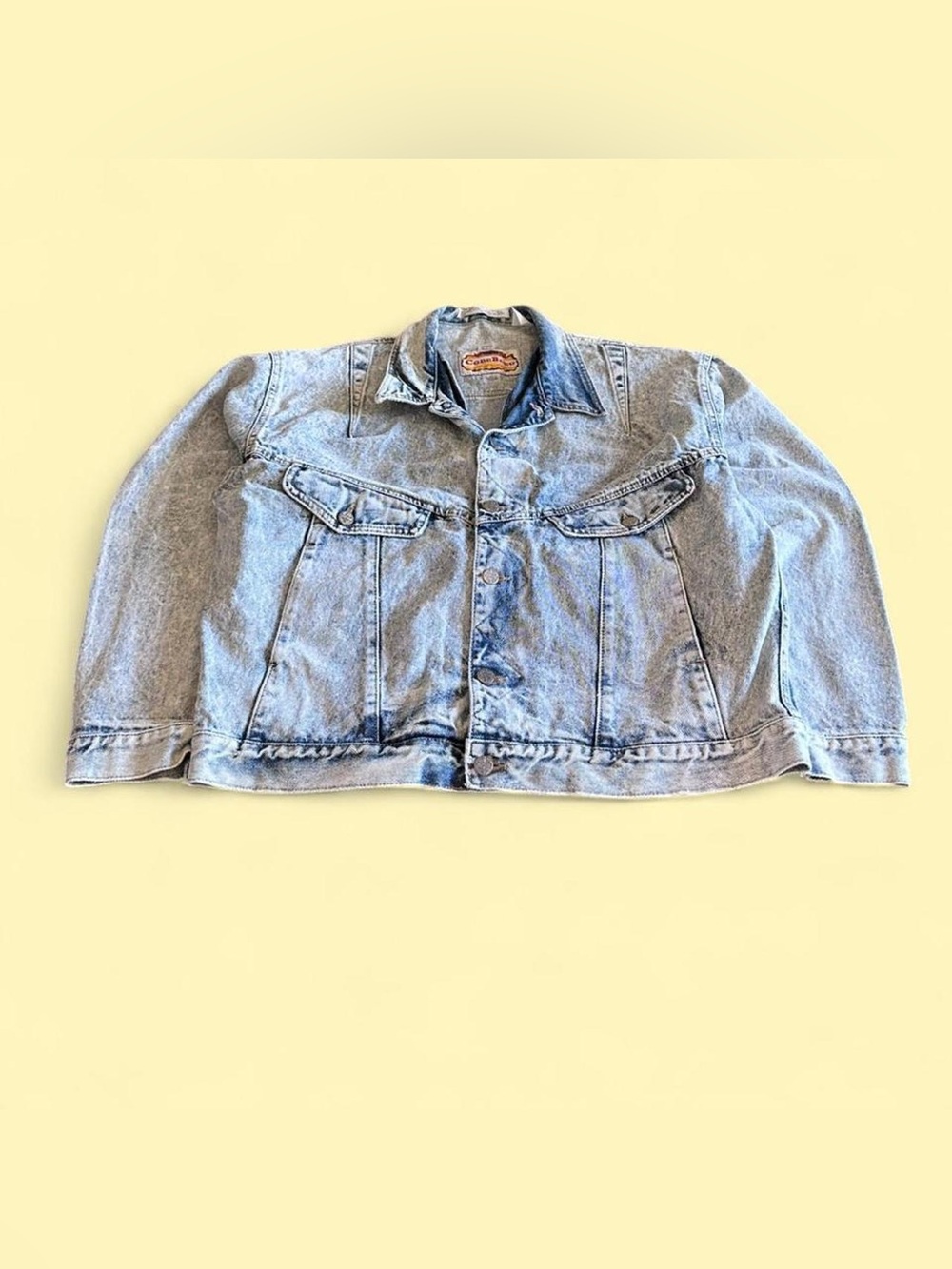 Vintage Code Bleu Denim Jacket Light Wash Bomber Style Men’s XL Made In Japan